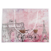 Grand Sac Cadeau La France vintage Paris (Devant)