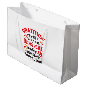 Grand Sac Cadeau La gratitude clarifie notre passé – Art Inspirant