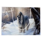 Grand Sac Cadeau La Hanche Afghane Laisser Neige Noël (Dos)