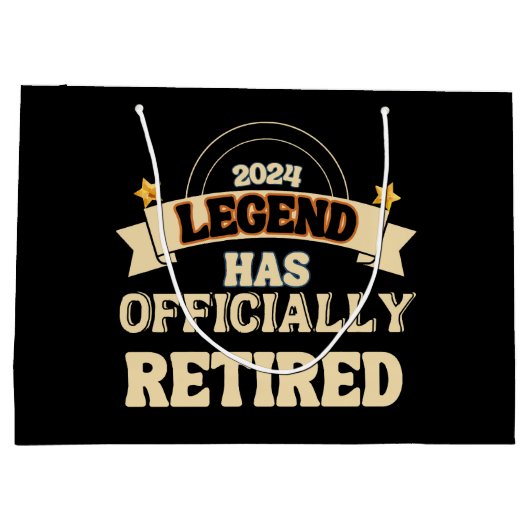 Grand Sac Cadeau La légende a officiellement pris sa retraite (Dos)