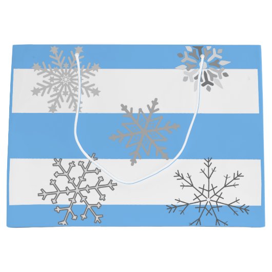 Grand Sac Cadeau La magie d'une première neige sur un (Devant)