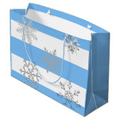 Grand Sac Cadeau La magie d'une première neige sur un (Dos Angle)