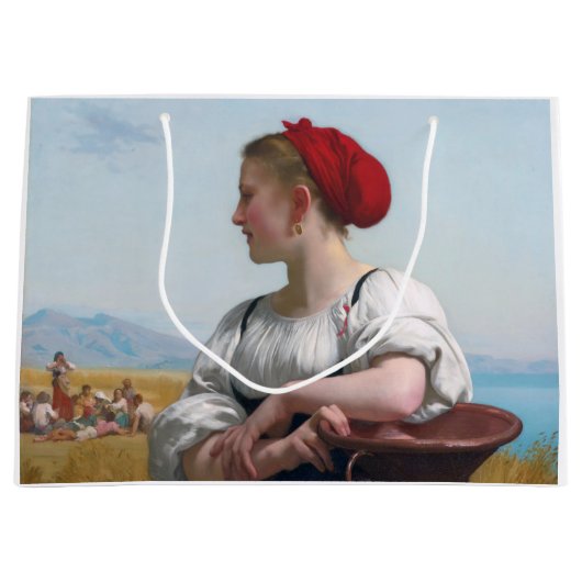 Grand Sac Cadeau La Moissonneuse, Bouguereau (Devant)