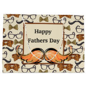 Grand Sac Cadeau La Moustache Vintage (Dos)