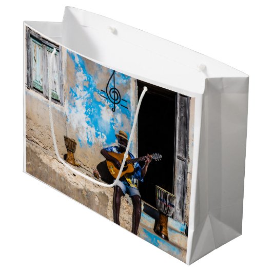 Grand Sac Cadeau La musique est le remède de l'esprit (Devant Angle)