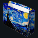Grand Sac Cadeau La Nuit étoilée de Vincent Van Gogh<br><div class="desc">Vincent Van Gogh La Nuit Starry. C'est un vieux chef-d'oeuvre du peintre maître néerlandais Vincent Van Gogh.Cette peinture de paysage d'art raffiné a de belles couleurs vives et saturées. Vincent Van Gogh était un peintre impressionniste de poste hollandais. Cette image est du domaine public</div>