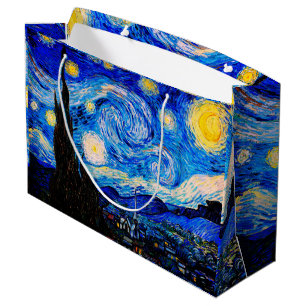 Grand Sac Cadeau La Nuit étoilée de Vincent Van Gogh