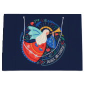 Grand Sac Cadeau La paix sur Terre Angel Design (Devant)