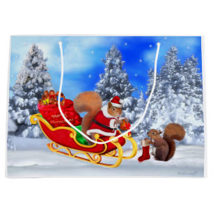 GRAND SAC CADEAU LA PETITE AIDE DE PÈRE NOËL