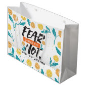 Grand Sac Cadeau La Peur Pas Isaïe Bible Verse Conception Inspirant (Devant Angle)