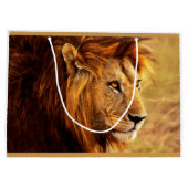 Grand Sac Cadeau La photographie noble de lion (Dos)