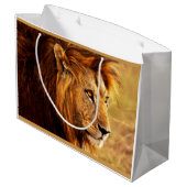 Grand Sac Cadeau La photographie noble de lion (Dos Angle)