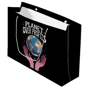 Grand Sac Cadeau La planète avant les profits Le changement climati