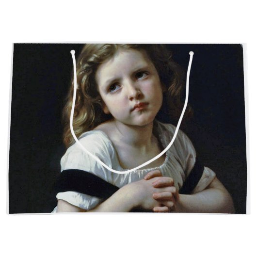 Grand Sac Cadeau La Prière, Bouguereau (Devant)