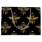 Grand Sac Cadeau La Reine des abeilles en noir (Dos)