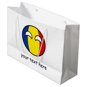 Grand Sac Cadeau La Roumanie Geeky tendante drôle Countryball