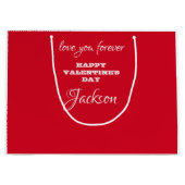 Grand Sac Cadeau La Saint Valentin personnalisée moderne (Devant)