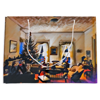 Grand Sac Cadeau La salle de Noël
