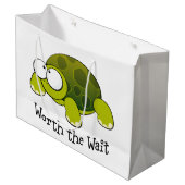 Grand Sac Cadeau La Tortue D'Attente (Devant Angle)