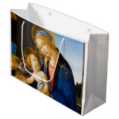 Grand Sac Cadeau La Vierge et l'Enfant, Sandro Botticelli (Devant Angle)