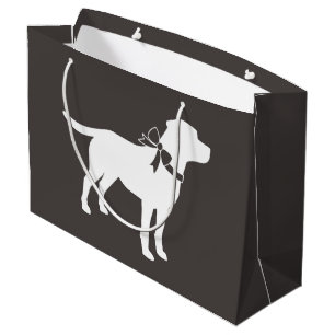 Grand Sac Cadeau Labrador Baby shower de chien Laboratoire gris Neu