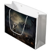 Grand Sac Cadeau Labrador Halloween (Devant Angle)