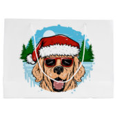 Grand Sac Cadeau Labrador Retriever santa claus hat illustration (Dos)