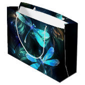 Grand Sac Cadeau Lac des libellules lumineuses (Dos Angle)