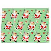 Grand Sac Cadeau Lacrosse Christmas Holiday (Devant)