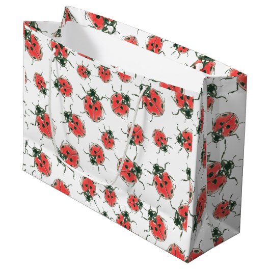 Grand Sac Cadeau Ladybugs (Devant Angle)