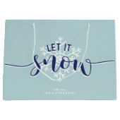 Grand Sac Cadeau Laisse-Le Neiger ! Vacances d'hiver (Devant)