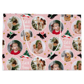 Grand Sac Cadeau Laisser la neige Scottie Chien s'amuser Photo pers (Dos)