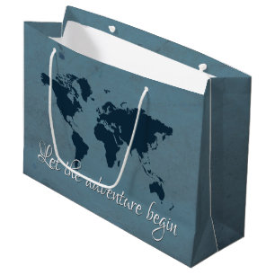 Grand Sac Cadeau Laissez l'aventure commencer