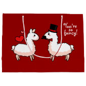 Grand Sac Cadeau Lama de fantaisie (Dos)