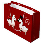 Grand Sac Cadeau Lama de fantaisie (Dos Angle)