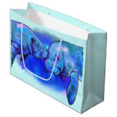 Grand Sac Cadeau Lamantins en couleurs avec amour (Devant Angle)