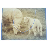 Grand Sac Cadeau Lamb Bébé Animaux Moutons (Devant)