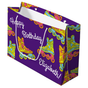 Grand Sac Cadeau Lames à rouleaux Patinage Anniversaire de enfant P