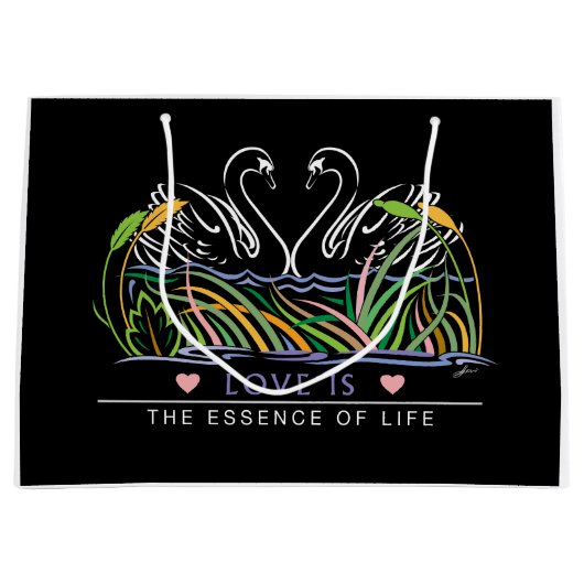 Grand Sac Cadeau L'amour est l'essence (Devant)