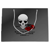 Grand Sac Cadeau L'amour est un crâne à jamais (Devant)