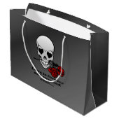 Grand Sac Cadeau L'amour est un crâne à jamais (Dos Angle)