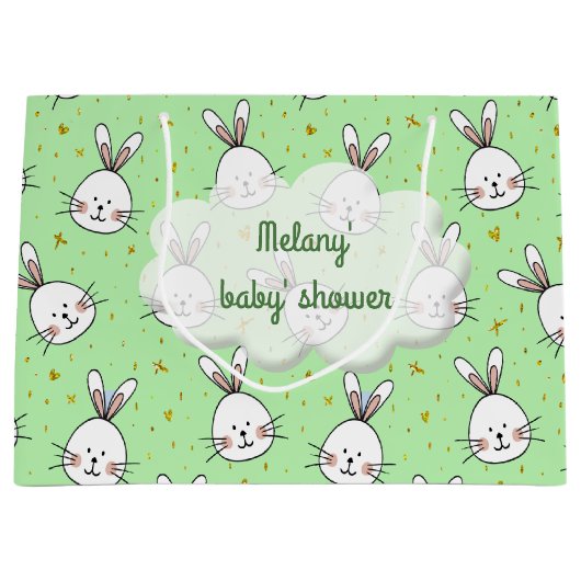 Grand Sac Cadeau lapin (Devant)