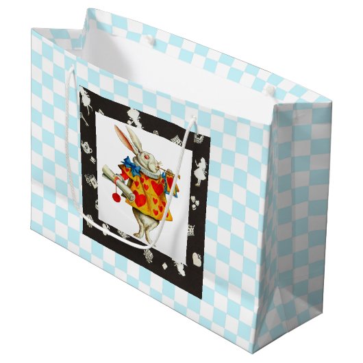 Grand Sac Cadeau Lapin blanc 2 (Devant Angle)