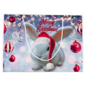 Grand Sac Cadeau Lapin de Noël (Dos)
