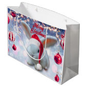 Grand Sac Cadeau Lapin de Noël (Dos Angle)