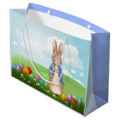 Grand Sac Cadeau lapin de Pâques (Dos Angle)
