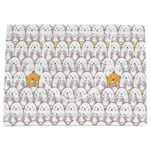 Grand Sac Cadeau Lapin de Pâques et poupées