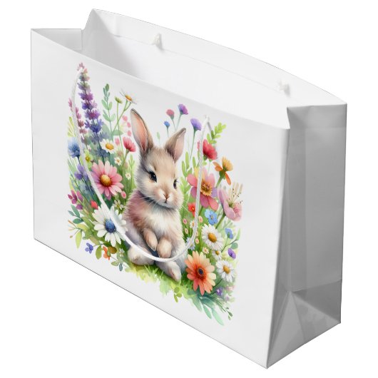 Grand Sac Cadeau Lapin de printemps (Dos Angle)