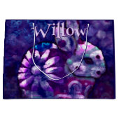 Grand Sac Cadeau Lapin lapin floral Whimsical Personnalisé (Devant)