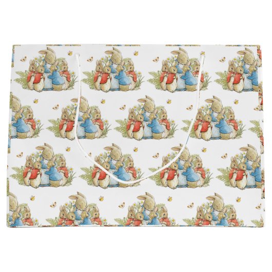 Grand Sac Cadeau Lapin Rabbit bébé garçon fille douche (Devant)
